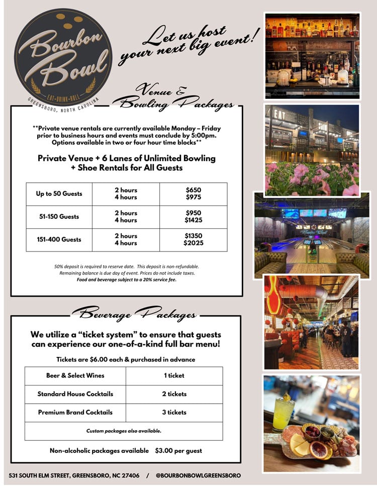 Venue & Bowling Packages